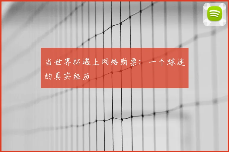 当世界杯遇上网络购票：一个球迷的真实经历