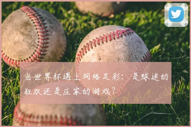 当世界杯遇上网络足彩：是球迷的狂欢还是庄家的游戏？